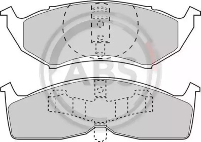 Комплект тормозных колодок A.B.S. 38730