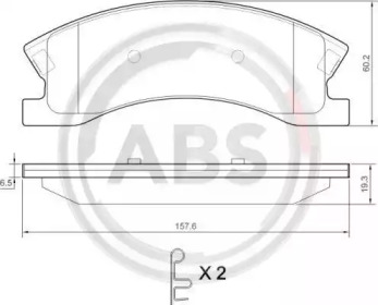 Комплект тормозных колодок A.B.S. 38945