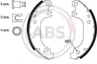 Комлект тормозных накладок A.B.S. 8302