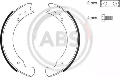 Комлект тормозных накладок A.B.S. 8619