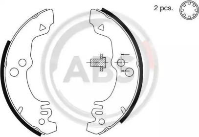 Комплект тормозных колодок A.B.S. 8748