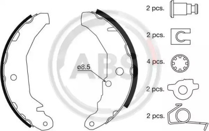 Комлект тормозных накладок A.B.S. 8804
