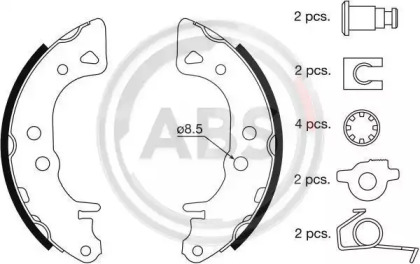 Комлект тормозных накладок A.B.S. 8833