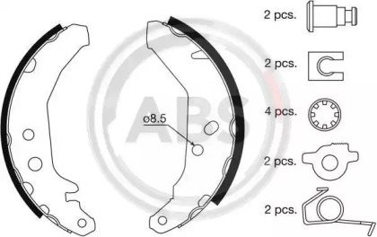 Комлект тормозных накладок A.B.S. 8855