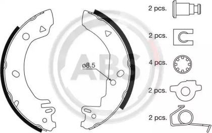 Комлект тормозных накладок A.B.S. 8856