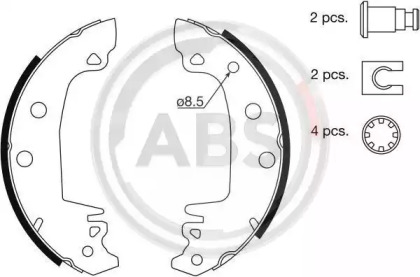 Комлект тормозных накладок A.B.S. 8878
