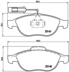 Комплект тормозных колодок A.B.S. P23075