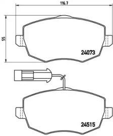 Комплект тормозных колодок A.B.S. P23127