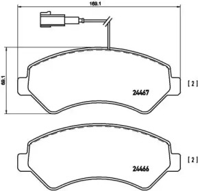 Комплект тормозных колодок A.B.S. P23136