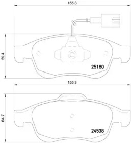 Комплект тормозных колодок A.B.S. P23148