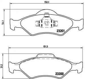 Комплект тормозных колодок A.B.S. P24054