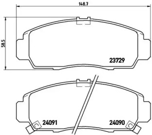 Комплект тормозных колодок A.B.S. P28034