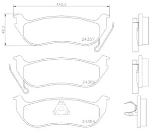 Комплект тормозных колодок A.B.S. P37009