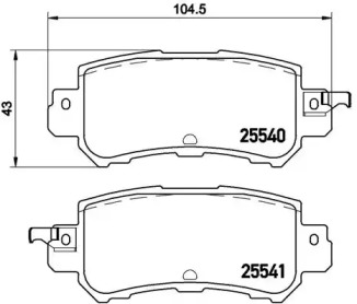 Комплект тормозных колодок A.B.S. P49047