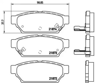 Комплект тормозных колодок A.B.S. P54016