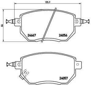 Комплект тормозных колодок A.B.S. P56051