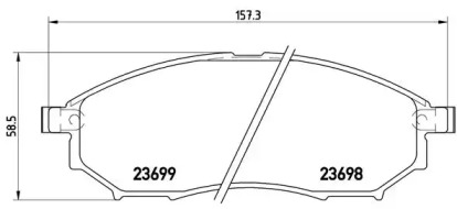 Комплект тормозных колодок A.B.S. P56058