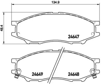 Комплект тормозных колодок A.B.S. P56083