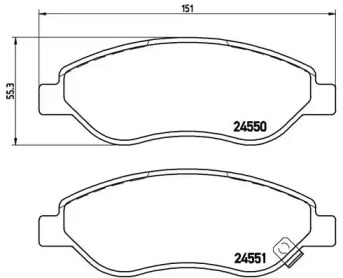 Комплект тормозных колодок A.B.S. P59053