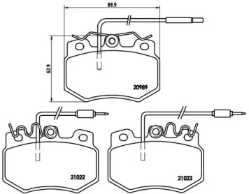 Комплект тормозных колодок A.B.S. P61031