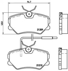 Комплект тормозных колодок A.B.S. P61035