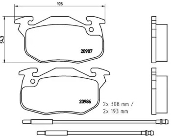 Комплект тормозных колодок A.B.S. P61044