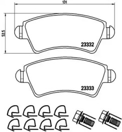 Комплект тормозных колодок A.B.S. P61067