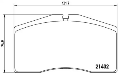 Комплект тормозных колодок, дисковый тормоз A.B.S. P65006