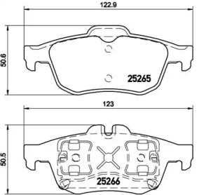 Комплект тормозных колодок A.B.S. P68057