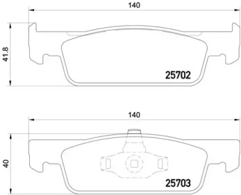 Комплект тормозных колодок A.B.S. P68059