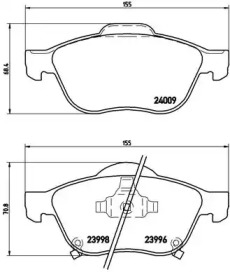 Комплект тормозных колодок A.B.S. P83043