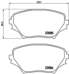 Комплект тормозных колодок A.B.S. P83055