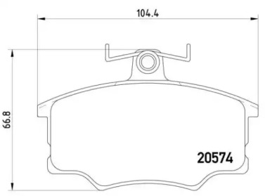 Комплект тормозных колодок, дисковый тормоз A.B.S. P85010