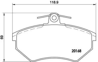 Комплект тормозных колодок, дисковый тормоз A.B.S. P85011