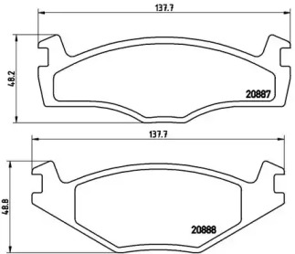 Комплект тормозных колодок A.B.S. P85012