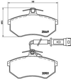 Комплект тормозных колодок A.B.S. P85016