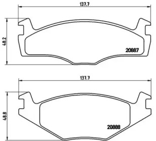 Комплект тормозных колодок A.B.S. P85024