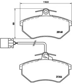 Комплект тормозных колодок A.B.S. P85034