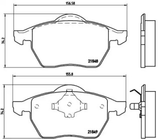 Комплект тормозных колодок A.B.S. P85039