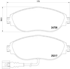 Комплект тормозных колодок A.B.S. P85131