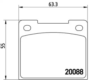 Комплект тормозных колодок A.B.S. P86001