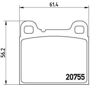 Комплект тормозных колодок A.B.S. P86002