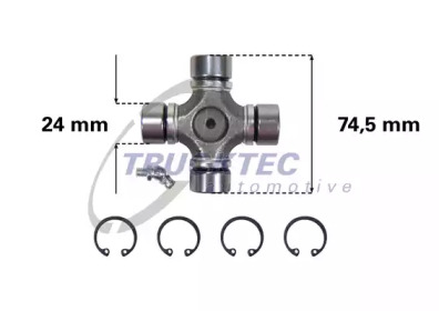 Шарнир, продольный вал TRUCKTEC AUTOMOTIVE 02.34.053