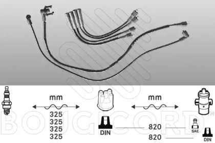 Комплект проводов зажигания BOUGICORD 2451