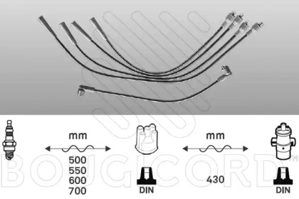 Комплект проводов зажигания BOUGICORD 4007