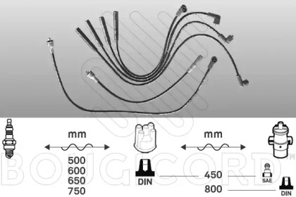 Комплект проводов зажигания BOUGICORD 4120