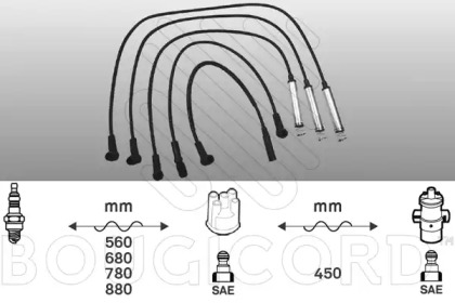 Комплект электропроводки BOUGICORD 4128