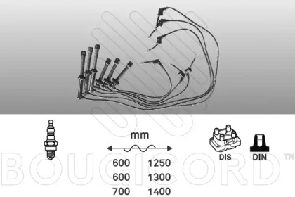 Комплект проводов зажигания BOUGICORD 7151