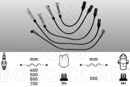 Комплект проводов зажигания BOUGICORD 7247