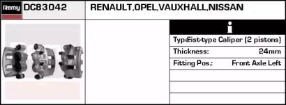 Тормозной суппорт REMY DC83042